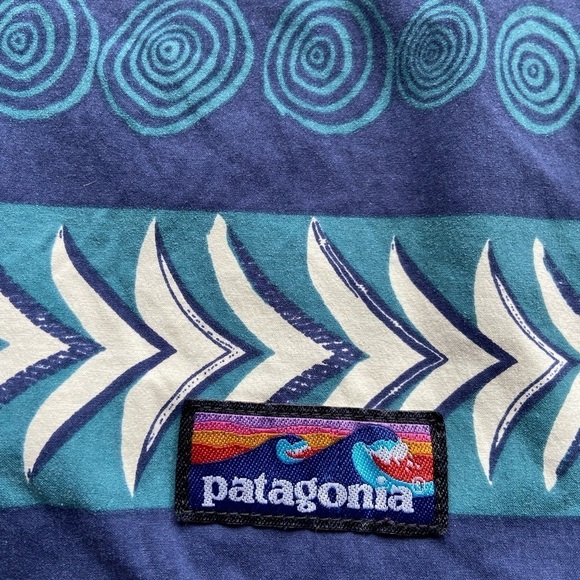 PATAGONIA Board Swim Shorts Size 32 M Wayfarer Geometric All Over Pattern 10” - Picture 8 of 10
